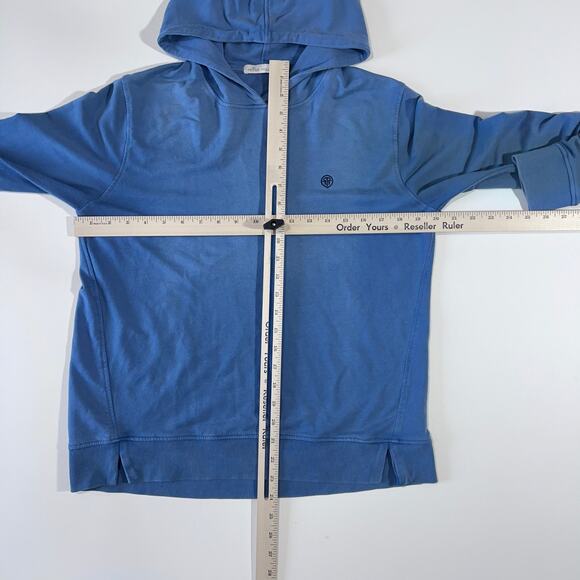 Peter Millar Women Sweatshirt Medium Blue Natural Fading Hoodie Pullover - Picture 3 of 10